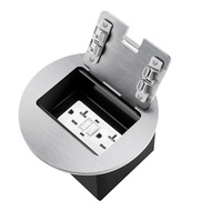 Authentic Recessed Floor Outlet Box with 20 Amp GFCI Tamper Resistant TR Receptacle, Deeper Electric