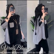 KEMEJA KD49HV VIRA BLOUSE 3 UK M - XXL (JUMBO) OFFICE BLOUSE/S HANGOUT OUTFIT/S WOMEN'S CLOTHES/S OF