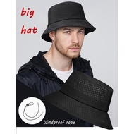 Waterproof Oversize Panama Hat Cap Big Head Man Fishing Sun Hat Lady Beach Wide Brim Plus Size Bucke