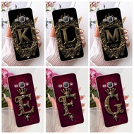 For Samsung J1 2016 SM-J120F Cover For Samsung Galaxy J1 2016 Case Transparent Luxury Crown A-Z Lett