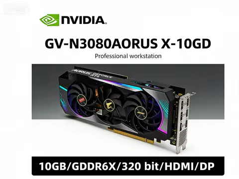 GIGABYTE RTX 3080 GPU GV-N3080AORUS X-10GD pc gamer graphics card 10GB GDDR6X 320 bit PCI-E 4.0 PSU 