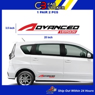 Perodua Advanced Version Door Side Vinyl Sticker / 1Pair 2Pcs / cs759