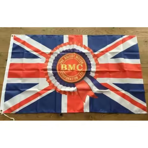 BMC flag 90x150cm with 100D Polyester custom digital print single side banner