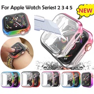 For Apple watch Case Series 6 5 4 3 2, Apple WAtch SE TPU Colorful Soft Full Screen Covered Protection Iwatch Case 38mm 40mm 42mm 44mm Cover