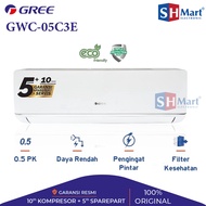 AC GREE 1/2 PK GWC-05C3E DELUXE LOW WATT  PUTIH AC LOWWATT UNIT ONLY (MEDAN)