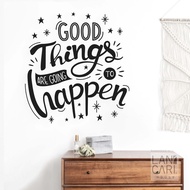 Cutting Sticker Quotes: Positive Order Good Thing Happen Wall Decoration Motivational Quotes Sticker