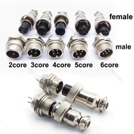 Gx12 Male Female Socket Plug Panel 12mm Connector 2/3/4/5/6 Pin Core Circular Aviation Power Adapter