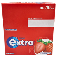 Extra 益齒達 無糖口香糖 沁甜草莓 1組  28g  10包