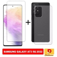 2 INC PACKAGE 1 Tempered Glass SAMSUNG A73 5G 2022 Anti-Scratch Clear Glass