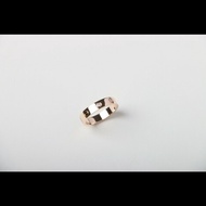 Cartier Love系列玫瑰金窄版單鑽戒指52號