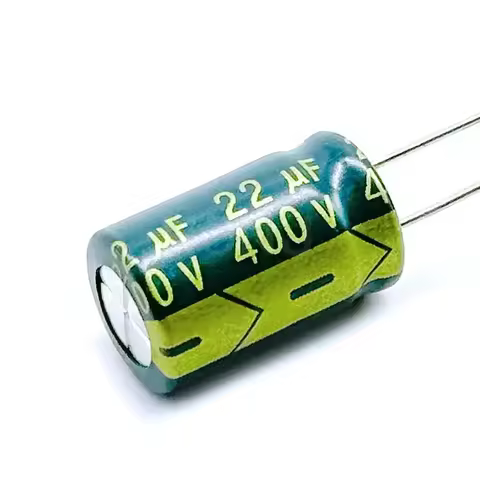 5PCS 22uF 400V Aluminum Electrolytic Capacitor 10x17mm Low ESR High Frequency 400WV 22MFD 400VDC 400