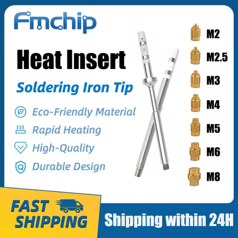 TS/T65 Heat Insert Nut kit 3D threaded hole Implanted Hot Melt Brass Nut Pressure M2-M8 tip kit for 