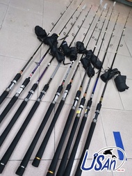 TORIKUMU-ESO Japan Spinning Fishing Rod Joran Pancing#Line Wt: 12-40lb, Max Drag 7Kg