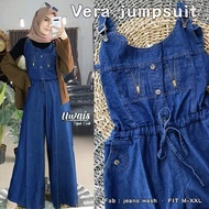 Vera Baju Kodok Kulot Jeans Wanita Terbaru - Overall Jeans Kulot - Set Inner