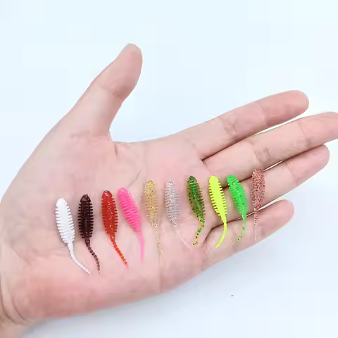 DUODUOYU 10PCS NEW AJING Soft Lure Rockfish Fishing Lures 0.2g/3.5cm MINI Artificial Bait Swimbaits 
