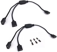2PCS ARGB Splitter Cable 5V 3 Pin Addressable RGB Splitter Extension Cable ARGB Chassis CPU Heat Sin