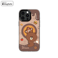 (MagSafe) เคส Line Friends ของแท้100% สำหรับ IPhone16 16เคส Magsafe เคส16pro เคส iPhone โปร่งใสฝาครอ