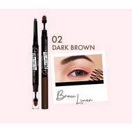 SILKYGIRL 24Hr Flat Tip Brow Liner 02 Dark Brown 0.15g