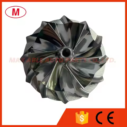 HX40 64.50/90.00mm 6+6 Blades Forward Turbo Billet Compressor Wheel/Aluminum 2618 for Turbocharge Ca