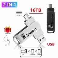 kingston 16TB 2 in 1 OTG flash drive  USB Type-C U Drive 8TB 4TB 2TB 1TB Pendrive High Speed Pen Dri