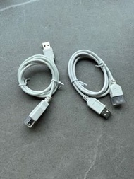 音響電腦電視白色USB線一對 兩邊不同USB頭 Apple Sony Samsung LG AV Hifi Computer Cable