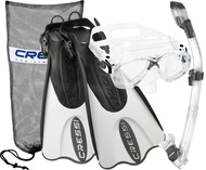 Cressi Italian Collection Palau Adjustable Fin Snorkel Mask Fin Snorkel Set with Snorkeling Gear Car