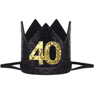 💖💕1pc Creative Birthday Crown Hat 40th Birthday Decoration 40th Birthday Hat 40 Years Birthday Hat B