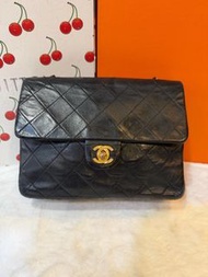 香奈兒/Chanel Chanel黑金中古vintage大mini 方胖子20cm