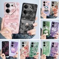 For Tecno Camon 20 Pro 5G CK8n Camon 20s Pro CK8nB Casing Fashion Simplicity Oil Painting Floral Sil