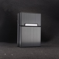 Cigarette Case Kotak Penyimpanan Rokok + Tempat Korek Dan Korek Elektrik