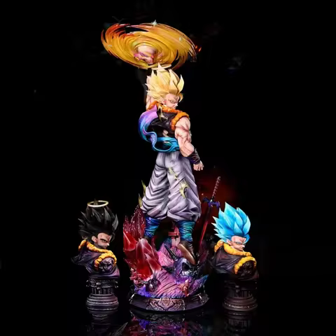 Jt Studio Dragon Ball 45cm Gogeta Statue - Cloudrise Version With Triple Interchangeable Heads Premi