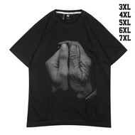 Men's Black T-shirt Jumbo T-shirt BIG Size 4XL-7XL COD