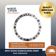 SI0117 SKX013 Stainless Bezel Insert - Dual Time Red