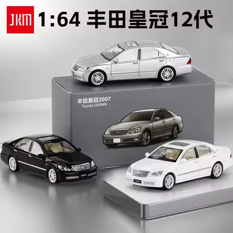 JKM 1/64 Toyota Crown 12th Generation Sedan Car Alloy Toys Motor Vehicle Diecast Metal Model Kids Xm