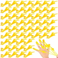 48 Pack Rubber Chicken Slingshot, Halloween Finger Slingshot Novelty Toys, Flying Chicken Toy for Ch