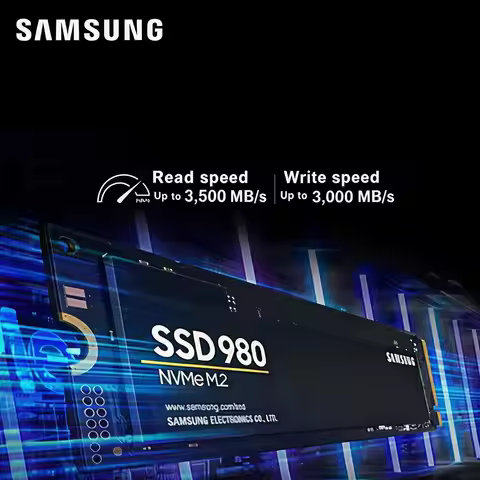 SAMSUNG Solid State Drive SSD 980 PCIe NVMe M.2 Read 3500MB/S Internal Solid State Disk Hard Drive 5