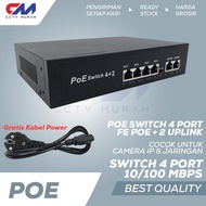 PoE Switch 4 Port 2 Uplink 10/100 Mbps, PoE Switch 4 Port