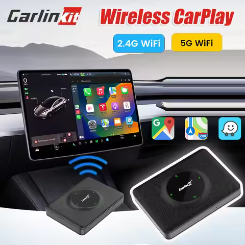 Carlinkit T2C Carplay Wireless Box WiFi Bluetooth Adapter For Tesla Model. 2.4G+5Ghz OTA Online Upgr