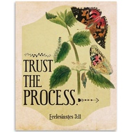 Large Size Trust the Process Bible Verse 11x14 Unframed Poster - Ecclesiastes 3:11 Inspirational Chr