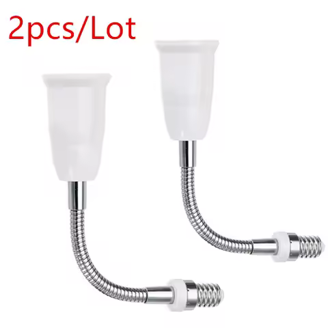 2pcs/lot E14 to E27 Flexible Extend Extension Adapter Socket 18cm LED Light Bulb Lamp Base Holder Co