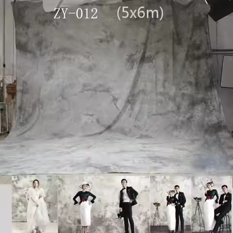 Powerwin 5x6M 16x19ft Large Muslin Fabric Photography Backdrop Pro Dyed Vintage Family Background Ph