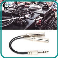 APPEAR 6.35mm Male to 2 6.35mm Female, 20cm/7.87in Male to 2 Female Breakout Splitter Cable, Y Audio