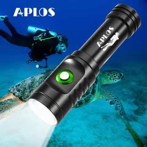 APLOS AP01 1050 Lumens Diving Flashlight XM-L2 5000k LED Scuba Dive Light, IPX8 Waterproof Underwate