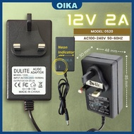 AC to DC Power Supply Adapter 5V2A 6V3A 12V2A 12V5A Converter Charger UK | 2 Pin Plug for LED Modem