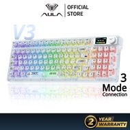 AULA F98 PRO 95key hot swappable Intelligent Screen Mechanical Transparent Keyboard With RGB Backlit