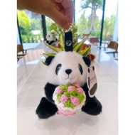Panda Keychain Holding Flowers From Chengdu
