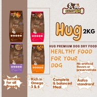 READY STOCK HUG PREMIUM DOG DRY FOOD 2KG PLUS FORMULA ( TURKEY, CHICKEN, LAMB , SALMON )