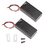 (Pack of 2) 9v Battery Holder, 9 Volt Battery Holder with Switch, 9v Battery Case with Switch