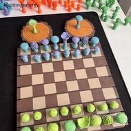 {BUDDI} Forest Chess Set Wooden Chess Board Mushroom Chess Pieces Nature-Themed Chess Creative And P