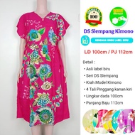 Daster Kencana Ungu Model Slempang Kimono- 4 Tali pinggang LD100 Label Biru
